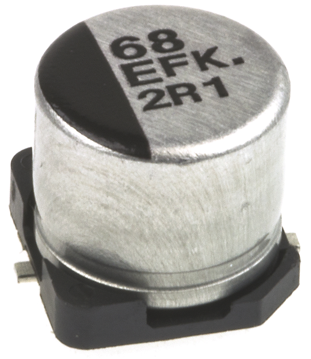 Panasonic 68μF Aluminium Electrolytic Capacitor 25V dc, Surface Mount - EEEFK1E680P