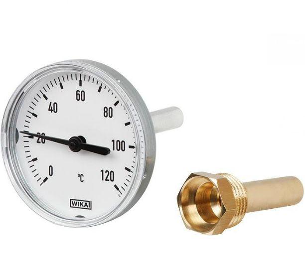 WIKA Dial Thermometer 0 → +120 °C, 48777789