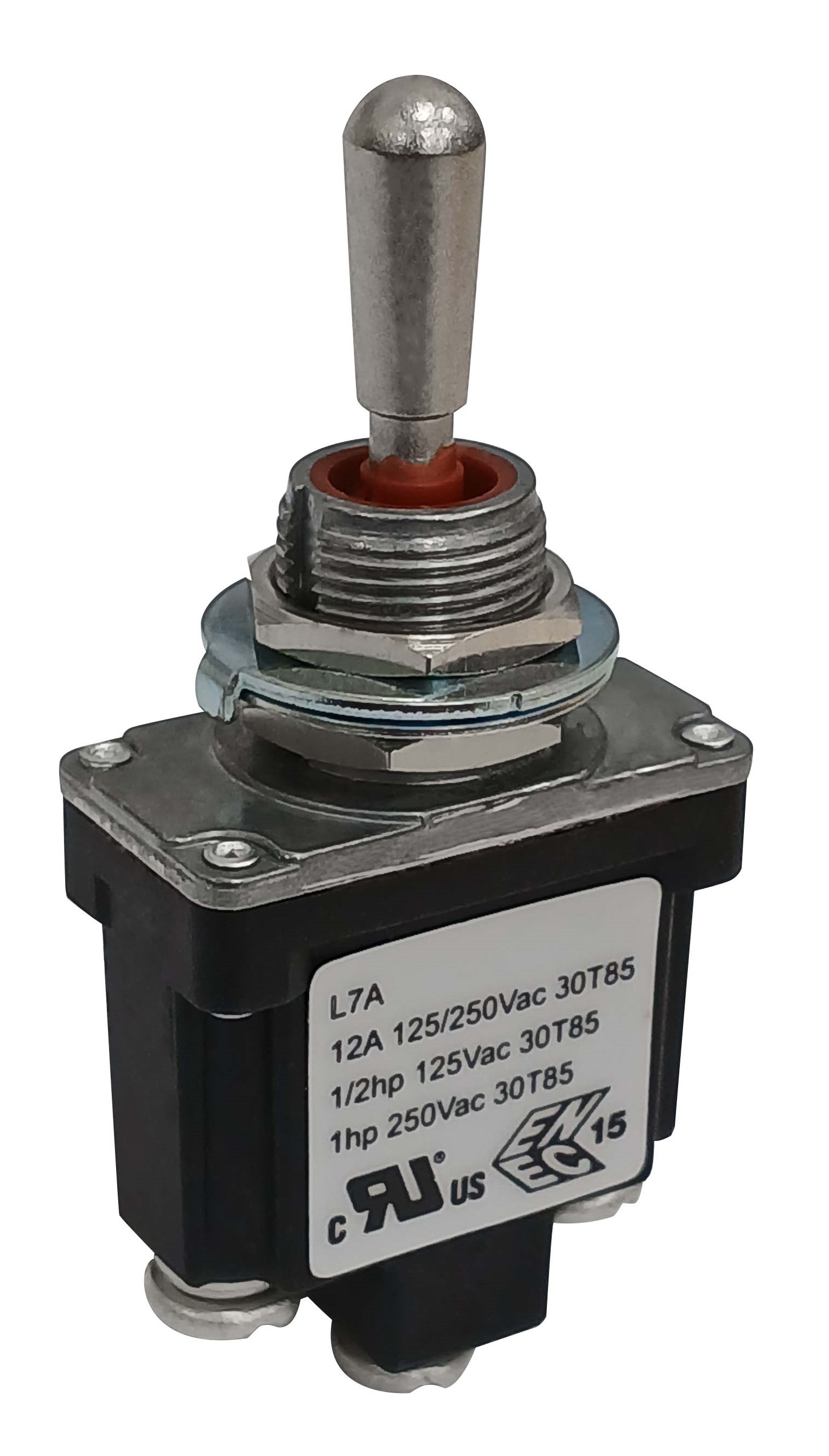 RS PRO Toggle Switch, Panel Mount, (On)-Off-(On), SPDT, Step Model Terminal, 125, 250V ac
