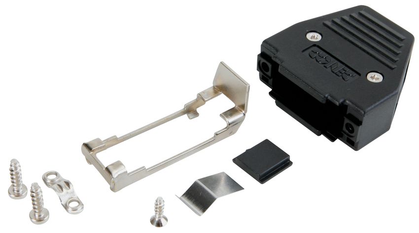 CONEC 165X1 Series ABS Horizontal D Sub Backshell, 9 Way