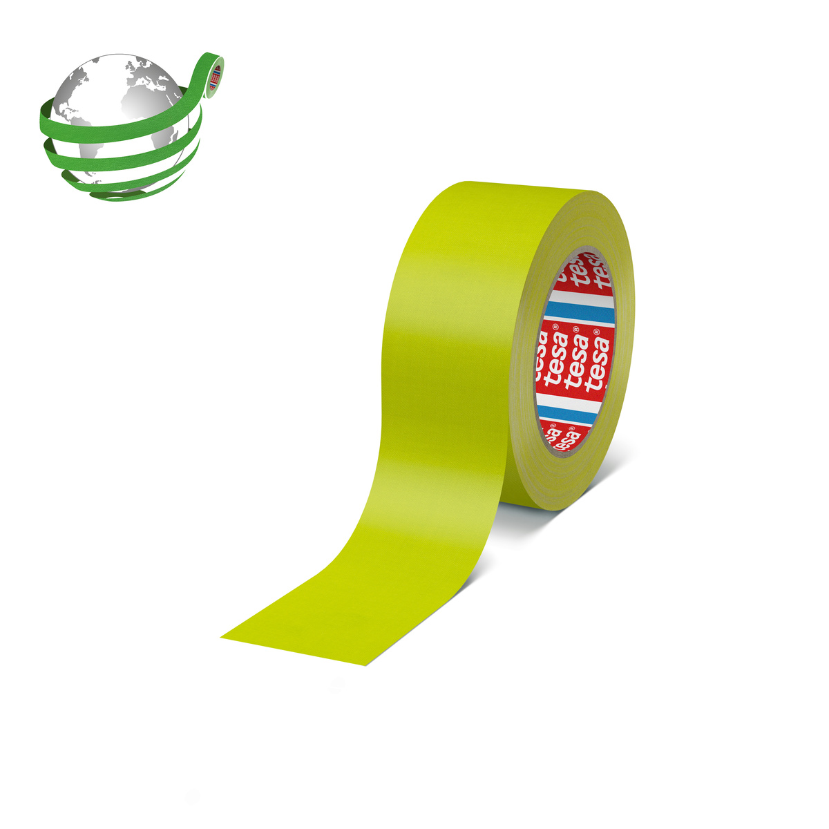 Tesa 4671 Neon Yellow Rubber Gaffa Duct Tape, 50mm x 25m, 0.28mm Thick