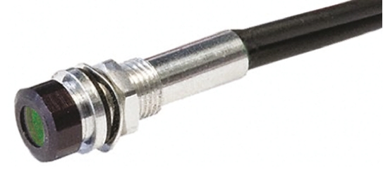 Oxley Green Panel Mount Indicator, 24V ac, 5mm Mounting Hole Size, Lead Wires Termination, IP67