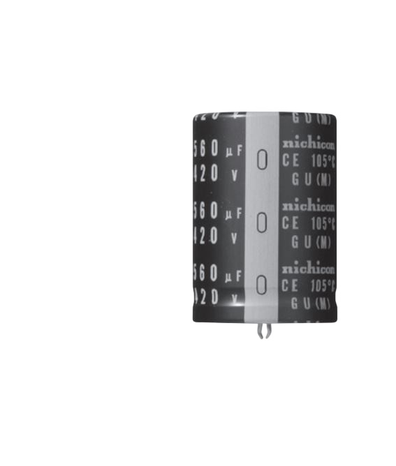 Nichicon 120μF Aluminium Electrolytic Aluminium Electrolytic Capacitor 400V dc, Snap-In - LGU2G121MELZ