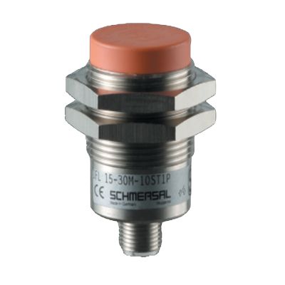 Schmersal Inductive Threaded Barrel Proximity Sensor, M30, 15 mm Detection, PNP NO, 15 → 250 V ac