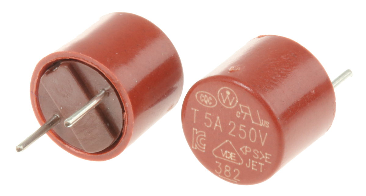 Littelfuse PC Board Non Resettable Fuse, Radial 5A, 250V ac