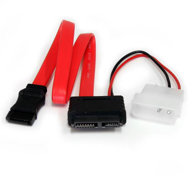 StarTech.com Female Slimline SATA to Female; Male LP4; SATA Data  Cable, 304.8mm