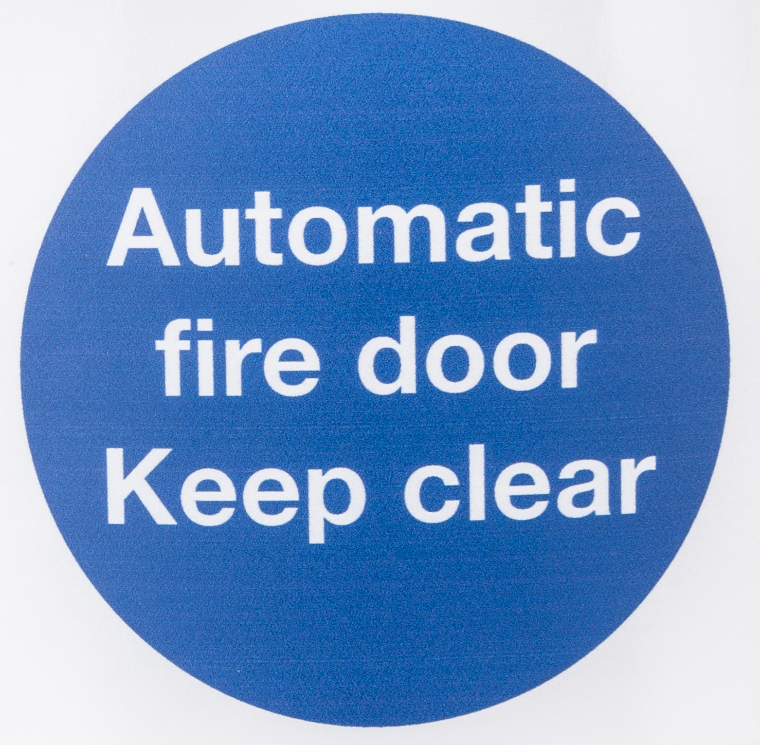 Vinyl Polyester Fire Safety Sign, Automatic Fire Door Keep Clear With English Text Self-Adhesive