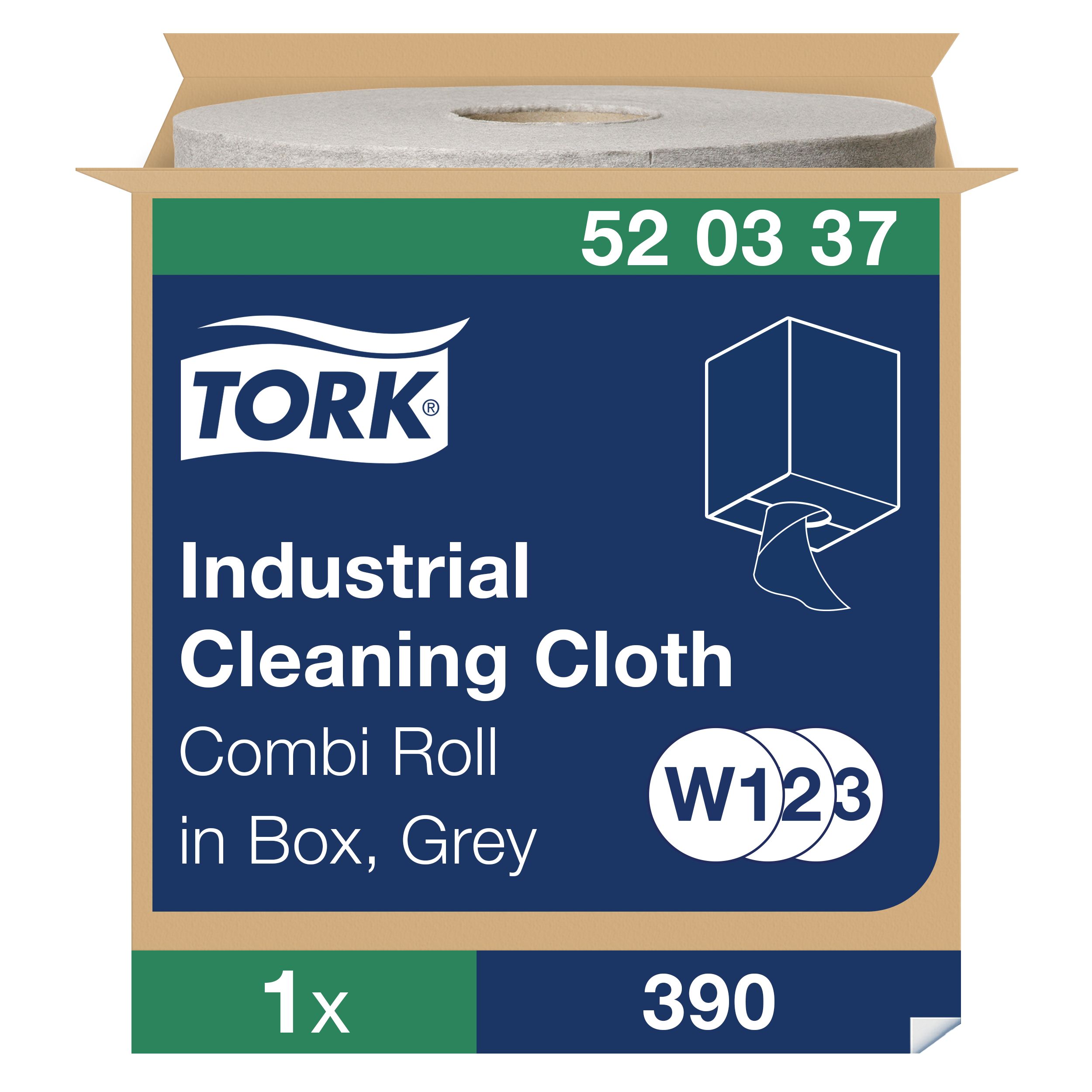 Tork Tork Dry Industrial Wipes, Centrefeed of 390, 148.2 m x 320mm