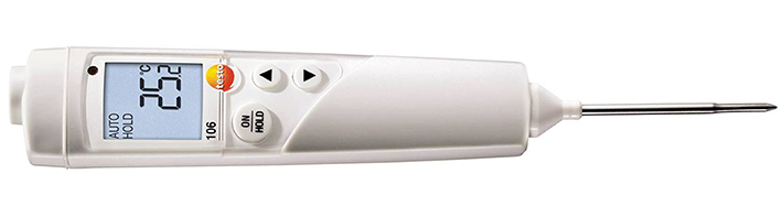 Testo 106 Automotive Digital Thermometer for Food Industry Use, General, Needle Probe, 1 Input(s), +275°C Max, ±1 °C