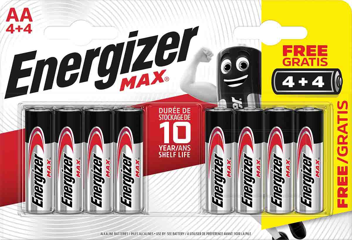 Energizer MAX Alkaline, Zinc Manganese Dioxide AA Batteries 1.5V