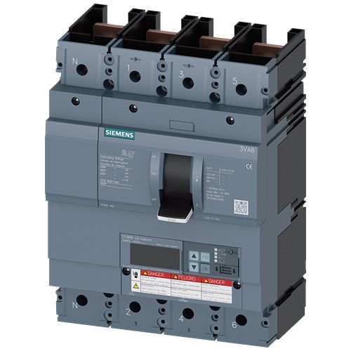 Siemens, SENTRON MCCB Molded Case Circuit Breaker 4P 400A, Breaking Capacity 150 kA, Fixed Mount