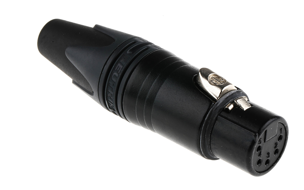Neutrik Cable Mount XLR Connector, Female, <50 V, 5 Way, Au over Ni Plating