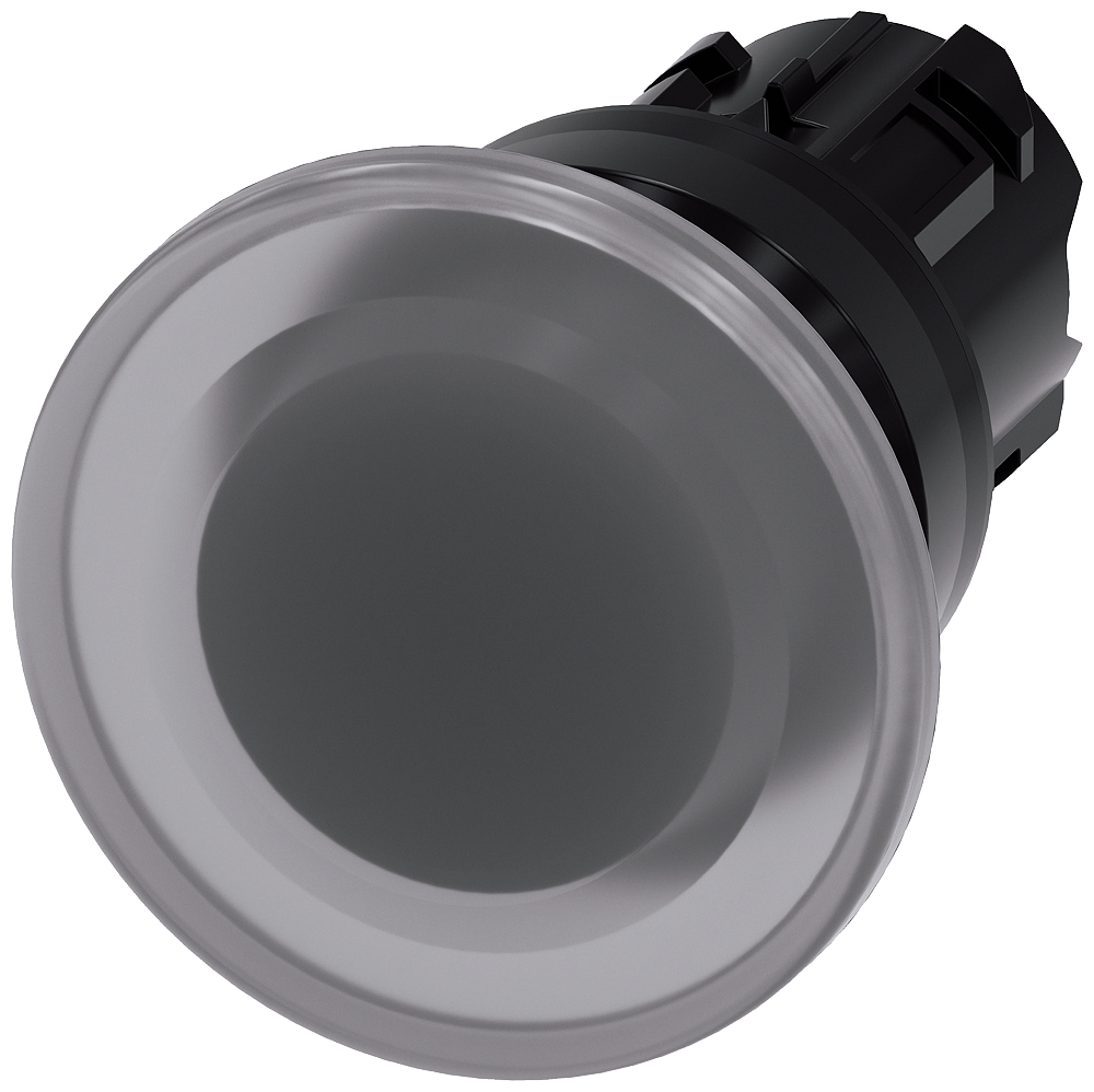 Siemens SIRIUS ACT 3SU10 Series Clear Momentary Push Button Head, 22mm Cutout, IP66, IP67, IP69K