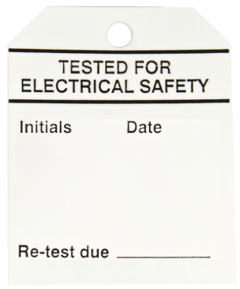RS PRO Pre-Printed Tie Label-Tested For Electrical Safety-. Quantity: 50