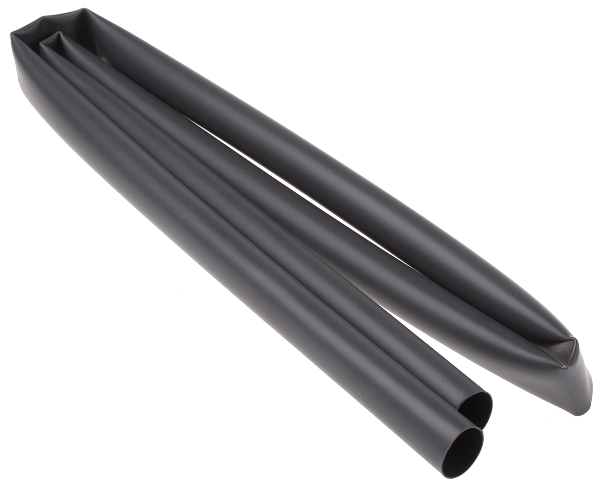 TE Connectivity Adhesive Lined Heat Shrink Tubing, Black 16mm Sleeve Dia. x 1.2m Length 4:1 Ratio, ATUM Series