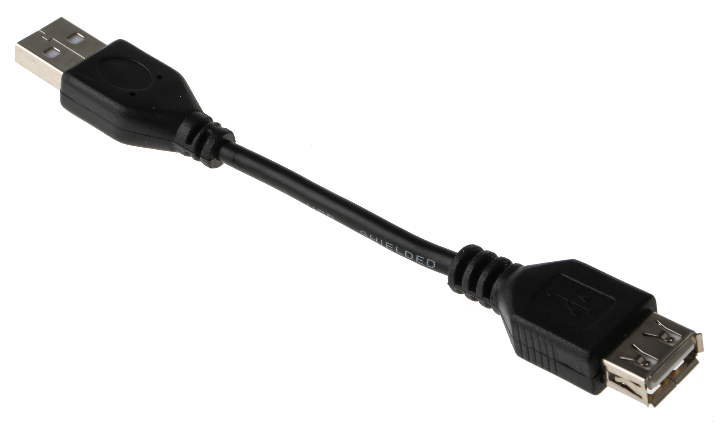 RS PRO USB 2.0, Male USB A to Female USB A, 120mm
