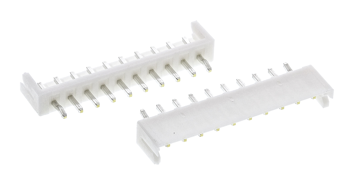 JST EH Series Straight Through Hole PCB Header, 10 Contact(s), 2.5 mm Pitch, 1 Row, Shrouded