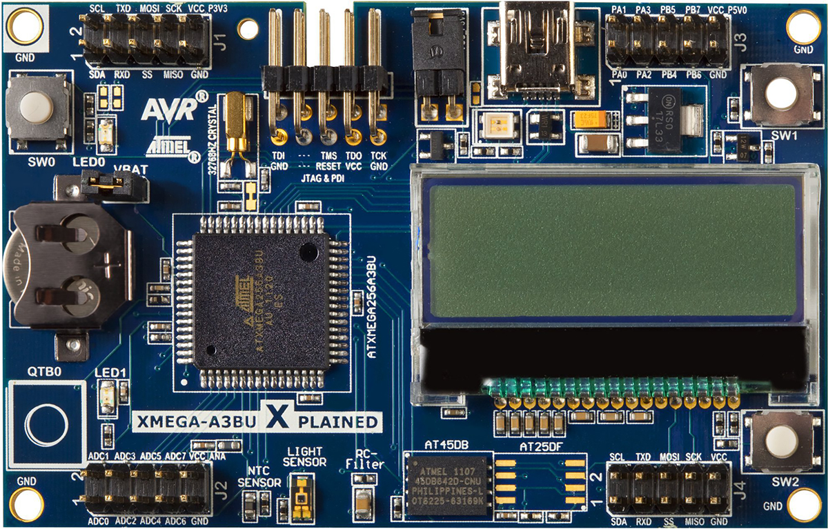 Microchip XMEGA-A3BU Xplained MCU Development Board ATXMEGAA3BU-XPLD