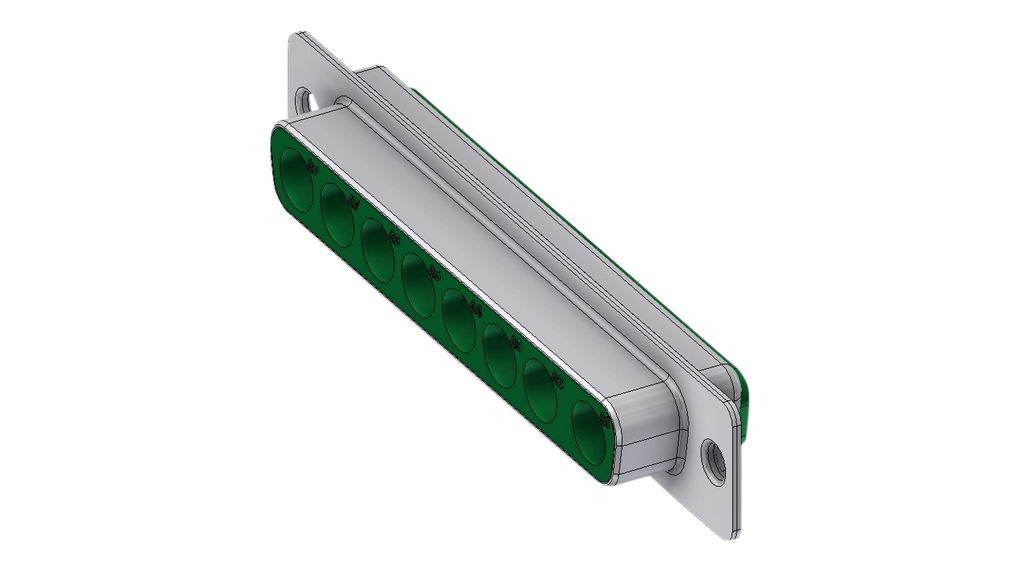 Deltron Connectors DTS 37 Way Solder Mount D-sub Connector Socket, 2.54mm Pitch