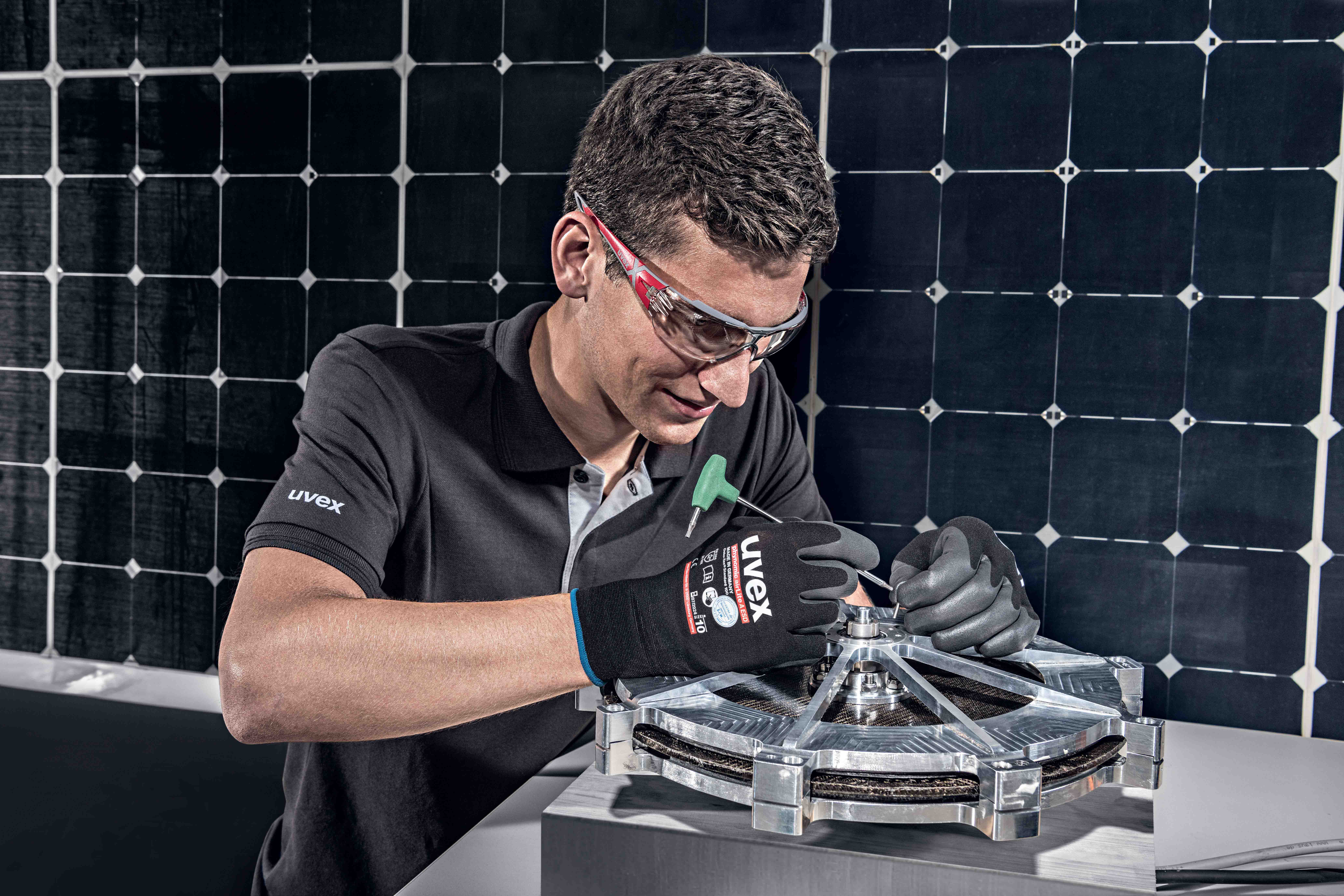 uvex Elastane, Polyamide, 1 Gloves Anti-Static Gloves, Size 6