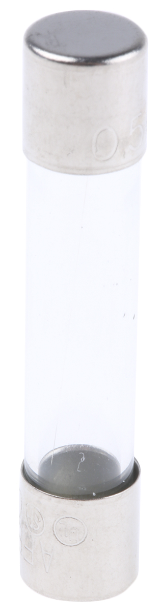RS PRO 500mA F Glass Cartridge Fuse, 6.3 x 32mm