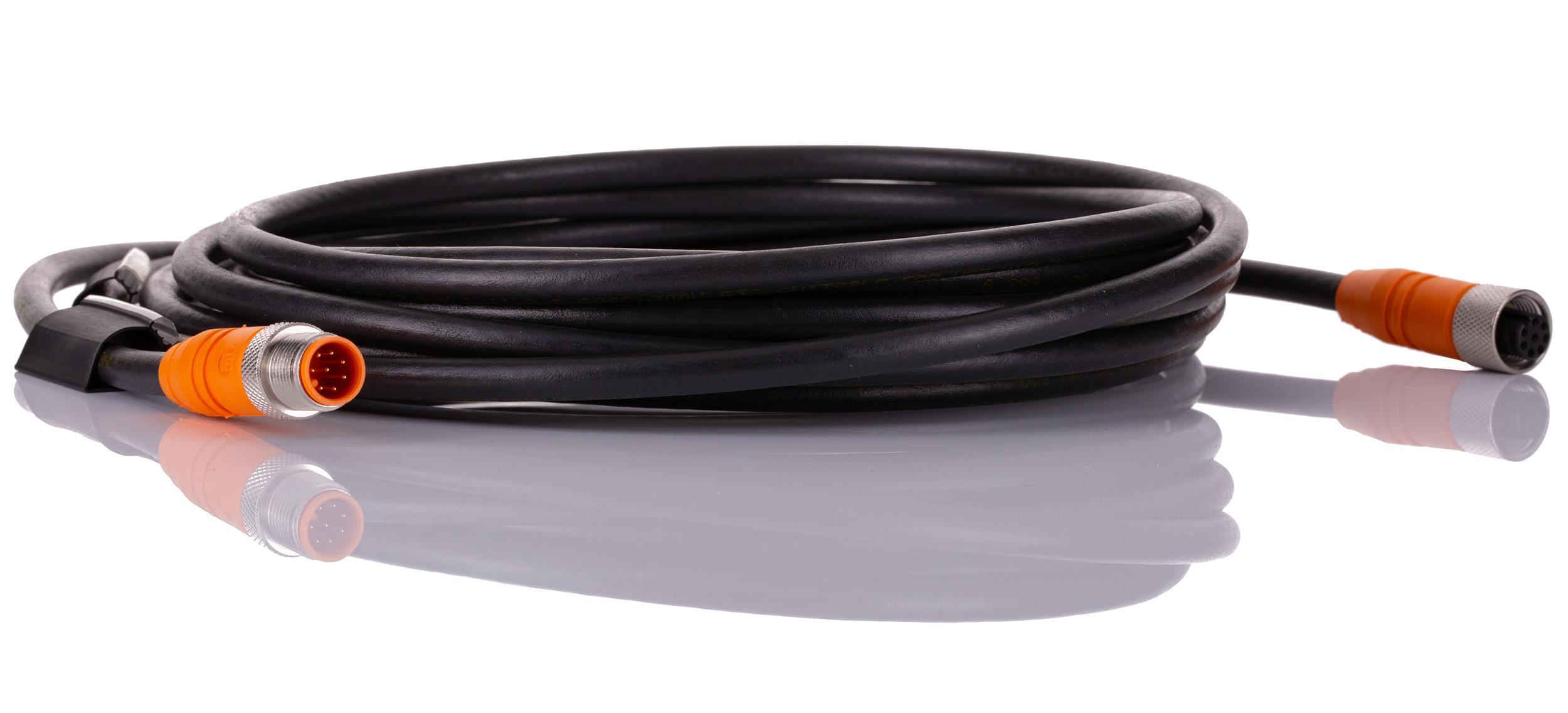 Lumberg Automation Male 8 way M12 to Female 8 way M12 Sensor Actuator Cable