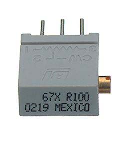 1kΩ, Through Hole Trimmer Potentiometer 0.5W Side Adjust TT ElectronicsBI, 67