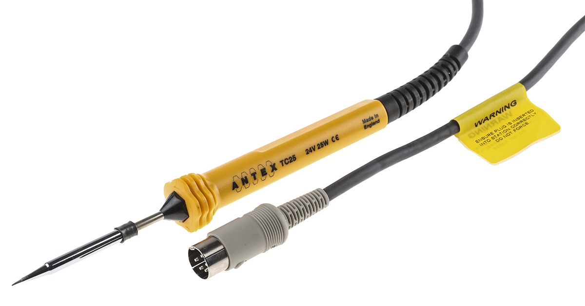 Antex Electronics Electric Soldering Iron, 24V, 25W, for use with 660TC Soldering Station