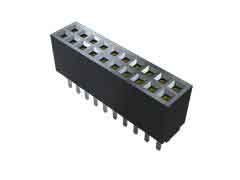 Samtec SFMC Series Straight Through Hole Mount PCB Socket, 4-Contact, 2-Row, 1.27mm Pitch, Solder Termination