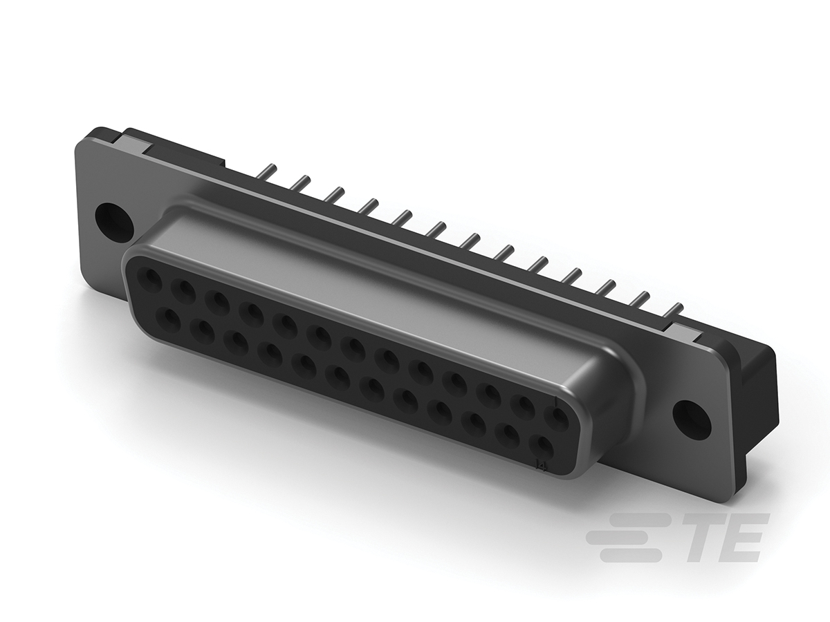 TE Connectivity Amplimite HD-20 25 Way Through Hole D-sub Connector Socket, 2.74mm Pitch