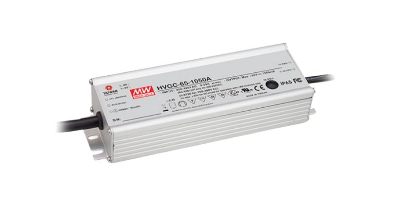 MEAN WELL LED Driver, 62V Output, 65W Output, 1.05A Output, Constant Current Dimmable