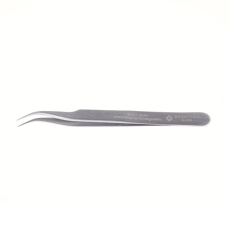 Bernstein 120 mm, Stainless Steel, Angle, Tweezer