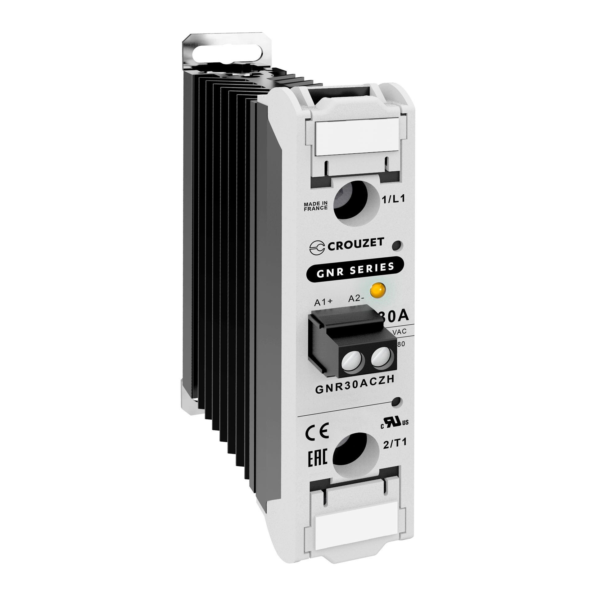 Crouzet GNR Series Solid State Relay, 30 A Load, DIN Rail Mount, 660 V ac Load, 280 V ac Control
