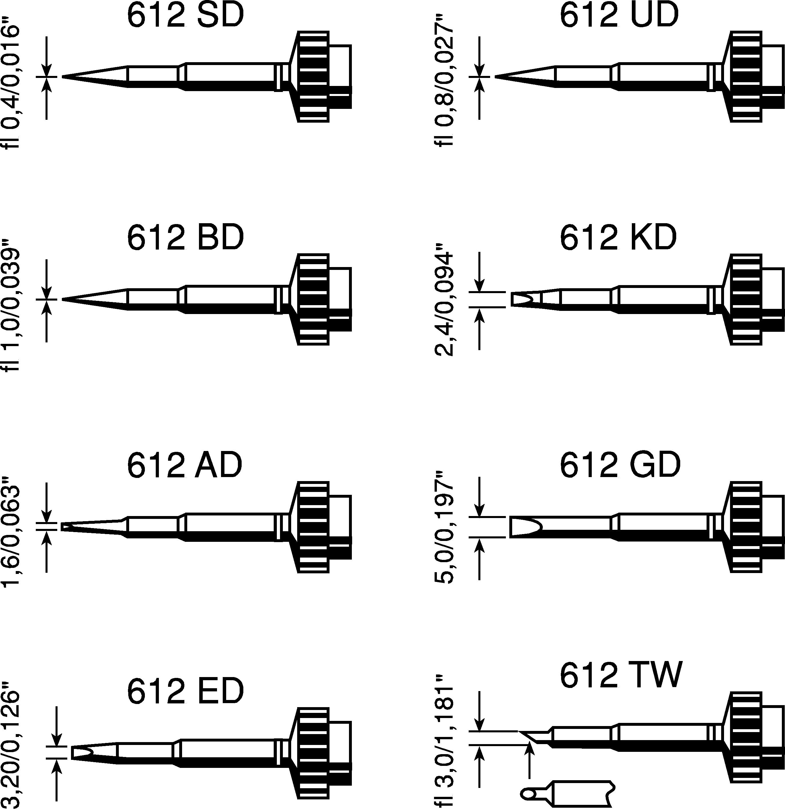 Ersa 0.7 x 3.2 mm Chisel Soldering Iron Tip for use with Tech Tool