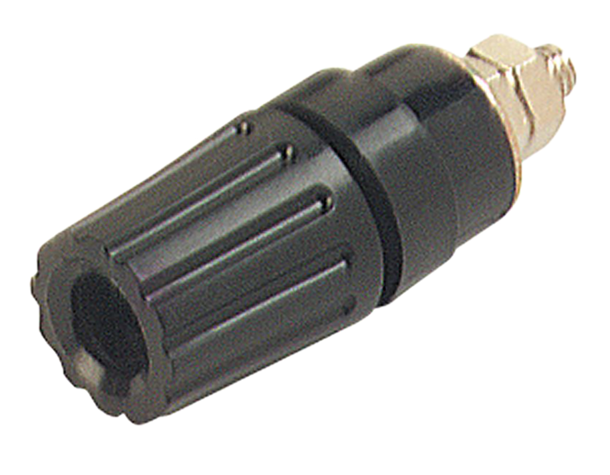 Hirschmann Test & Measurement 35A, Black Binding Post With Brass Contacts and Nickel Plated