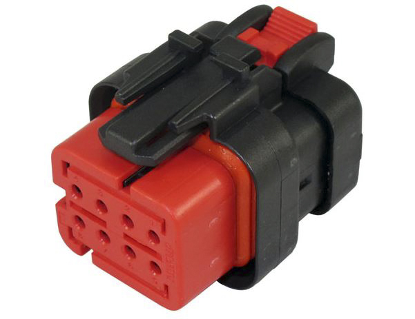 TE Connectivity, AMPSEAL 16 Automotive Connector Socket Red Cable Mount 8 Way 776532-1