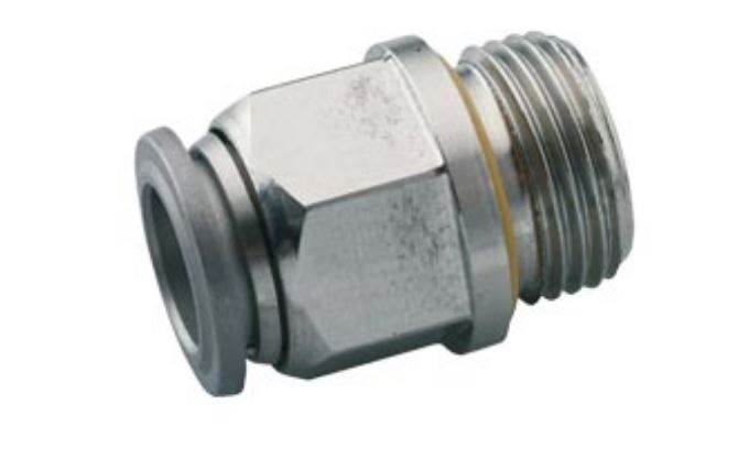 Norgren, G 1/8 Male to Push In 6 mm, Threaded-to-Tube Connection Style
