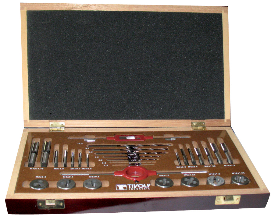 Tivoly 20-Piece HSS Tap & Die Set, M3 - M10 Taps, M3 - M10 Dies