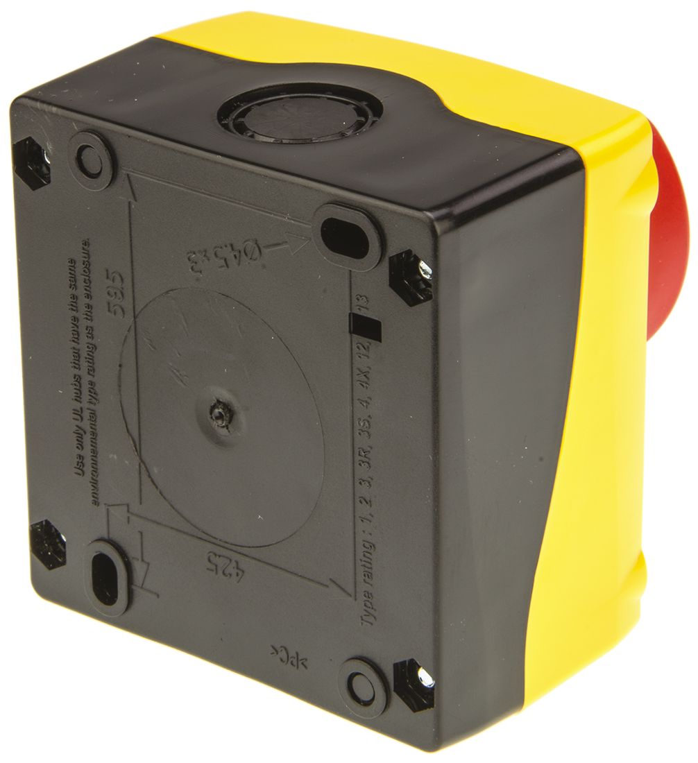 BACO LBX1 Series Key Release Emergency Stop Push Button, Surface Mount, 2NC, IP66