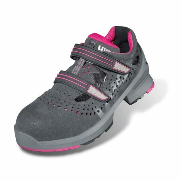 uvex 1 ladies Women's Grey, Pink Composite Toe Capped Safety Shoes, EU 39