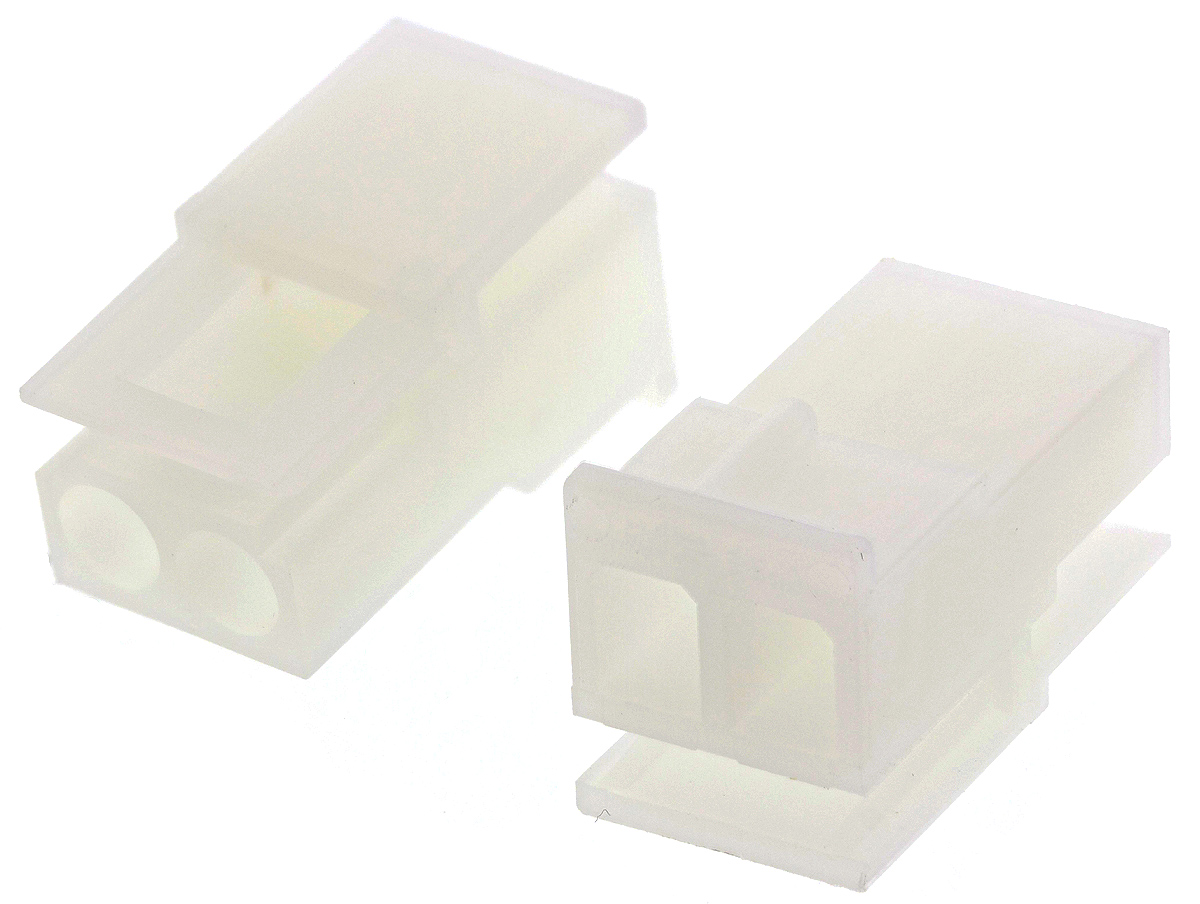 TE Connectivity, Commercial MATE-N-LOK Male Connector Housing, 5.08mm Pitch, 2 Way, 1 Row