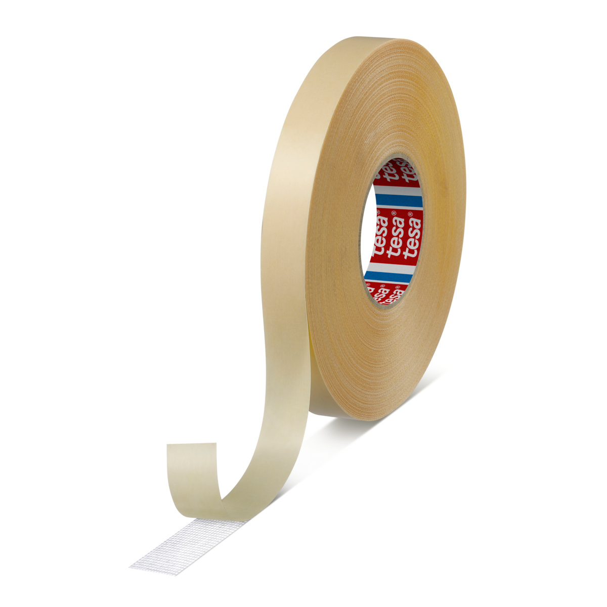 Tesa 04934-00012-00 White Double Sided Tape, 0.2mm Thick, 24 N/cm, Fabric Backing, 25mm x 100m