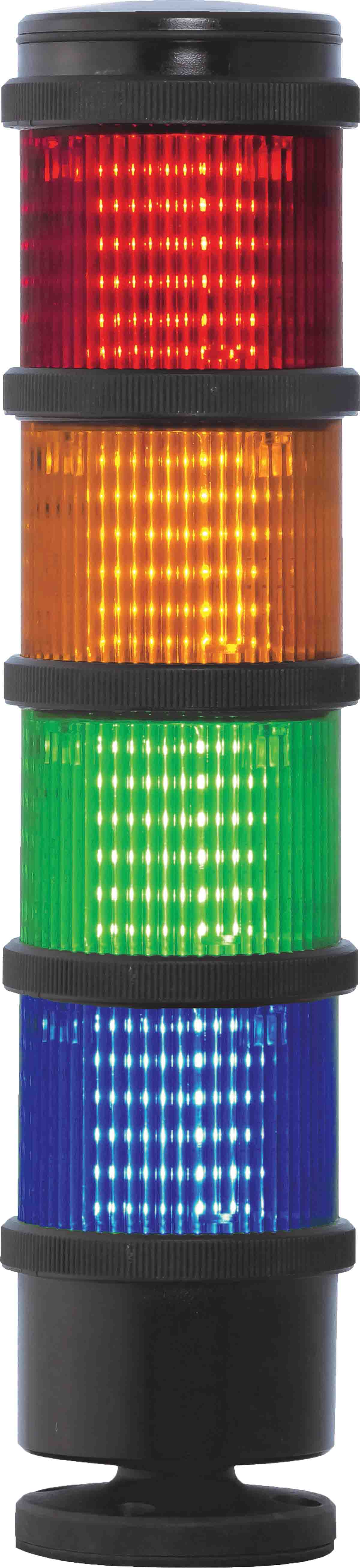 RS PRO Red/Green/Amber/Blue Signal Tower, 4 Lights, 24 V