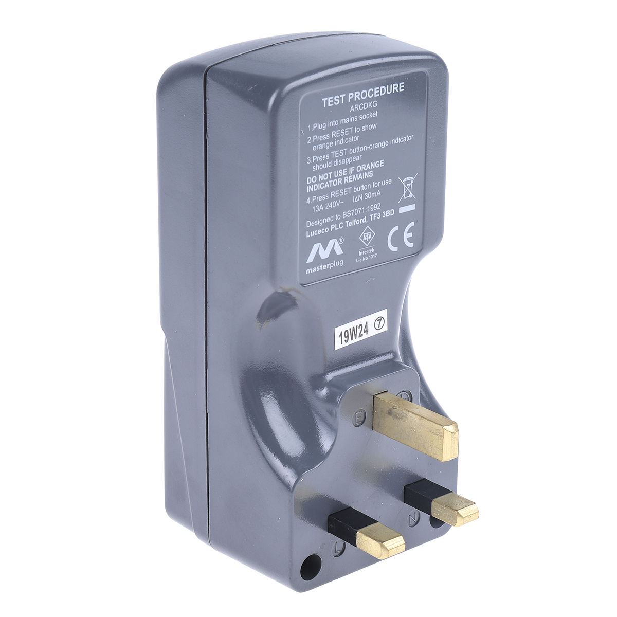 Masterplug RCD Plug Adapter 2 Pole ,Rated At 13A,240 V ac