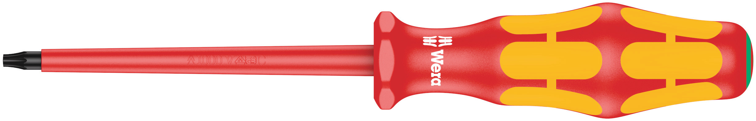 Wera Torx Insulated Screwdriver, T9 Tip, 80 mm Blade, VDE/1000V, 161 mm Overall