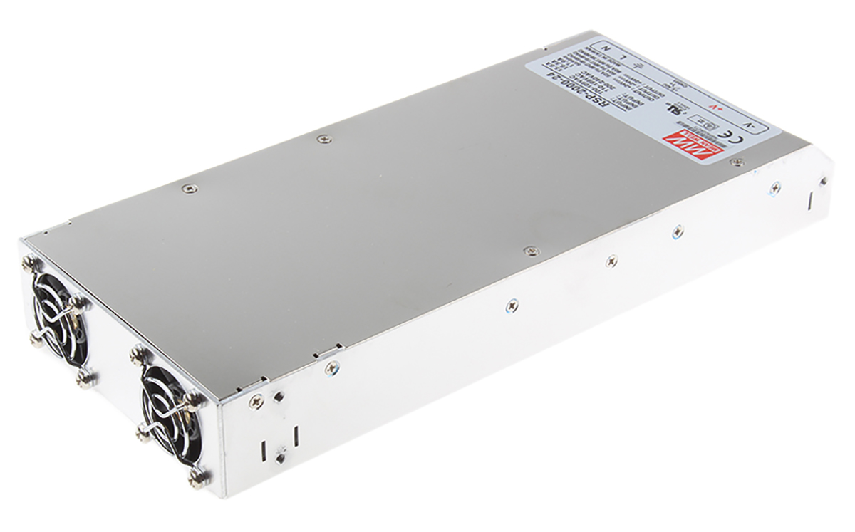 MEAN WELL Switching Power Supply, RSP-2000-24, 24V dc, 80A, 1.9kW, 1 Output, 127 → 370 V dc, 90 → 264 V