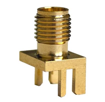 Mueller Electric, Jack Edge Mount SMA Connector, Solder Termination, Straight Body