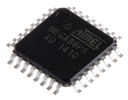 Microchip ATMEGA88PA-AU, 8 bit AVR, ATMEGA88PA Microcontroller, 20 MHz, 8kB FLASH, 32-Pin TQFP