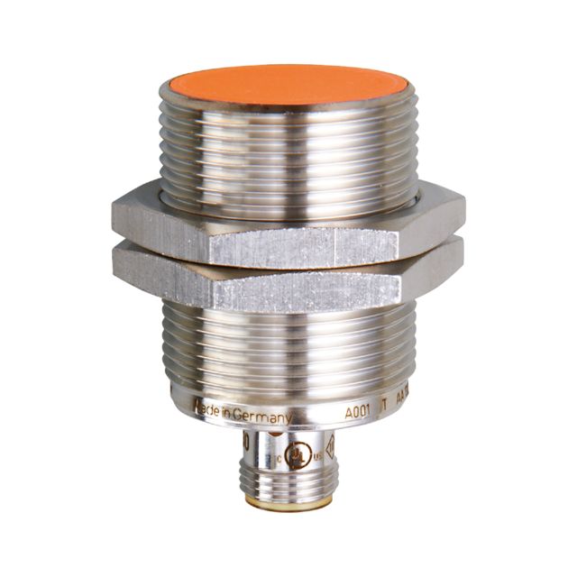 ifm electronic Inductive Threaded Barrel Proximity Sensor, M30, 15 mm Detection, PNP NC, 10 → 30 V dc