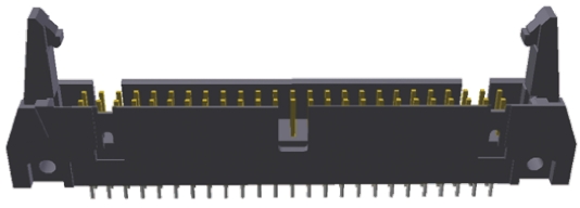 TE Connectivity AMP-LATCH Series Straight Through Hole PCB Header, 50 Contact(s), 2.54 mm Pitch, 2 Row, Shrouded